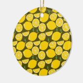 Yellow Lemon Wallpaper Pattern Sommer Keramik Ornament (Links)