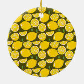 Yellow Lemon Wallpaper Pattern Sommer Keramik Ornament (Hinten)