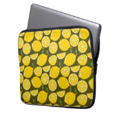 Yellow Lemon Wallpaper Pattern Sommer Laptopschutzhülle (Vorderseite Links)