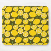 Yellow Lemon Wallpaper Pattern Sommer Mousepad (Vorne)