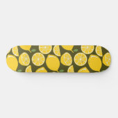Yellow Lemon Wallpaper Pattern Sommer Skateboard (Horizontal)