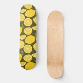 Yellow Lemon Wallpaper Pattern Sommer Skateboard (Vorderseite)