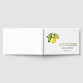 Yellow Lemon Wedding Guest Book Gästebuch (Voll)