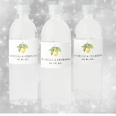 Yellow Lemon Wedding Wasserflaschenetikett