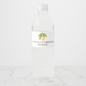Yellow Lemon Wedgewater Flasche Label Wasserflaschenetikett (Vorderseite)