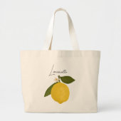 Yellow Lemon with Green Leaves | Fresh Citrus Jumbo Stoffbeutel (Vorne)