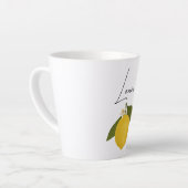 Yellow Lemon with Green Leaves | Fresh Citrus Milchtasse (Linke Ecke)