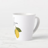 Yellow Lemon with Green Leaves | Fresh Citrus Milchtasse (Rechte Ecke)