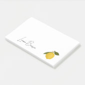 Yellow Lemon with Green Leaves | Fresh Citrus Post-it Klebezettel (angewinkelt)