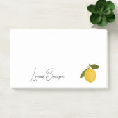 Yellow Lemon with Green Leaves | Fresh Citrus Post-it Klebezettel (Büro)