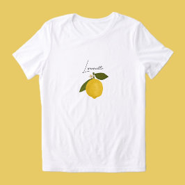 Yellow Lemon with Green Leaves | Fresh Citrus Tri-Blend Shirt