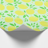 Yellow Lemon Wrapping Paper Geschenkpapier (Ecke)
