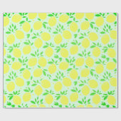 Yellow Lemon Wrapping Paper Geschenkpapier (Flach)