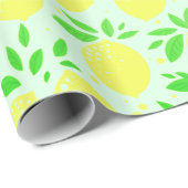 Yellow Lemon Wrapping Paper Geschenkpapier (Rolleneckpunkt)