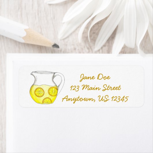 Yellow Lemonade Lemon Ade Pitcher Labels (Insitu)