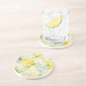 Yellow Lemons Abstract Getränkeuntersetzer (Seite)