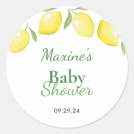 Yellow Lemons Baby Shockaufkleber Runder Aufkleber