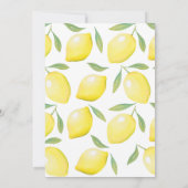 Yellow Lemons Babydusche Einladung (Rückseite)