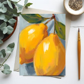 Yellow Lemons Citrus Wasserfarbkarte