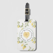 Yellow Lemons Fruit Lemonade Gepäckanhänger (Vorderseite Vertikal)