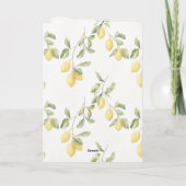 Yellow Lemons Fruit Lemonade Karte (Rückseite)