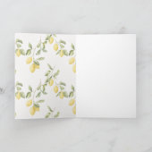 Yellow Lemons Fruit Lemonade Karte (Innenseite)
