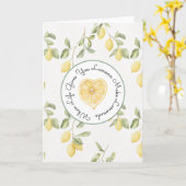 Yellow Lemons Fruit Lemonade Karte (Gelbe Blume)