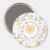 Yellow Lemons Fruit Lemonade Magnet (Vorderseite/Rückseite)