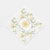Yellow Lemons Fruit Wedding Serviette (Ecke)