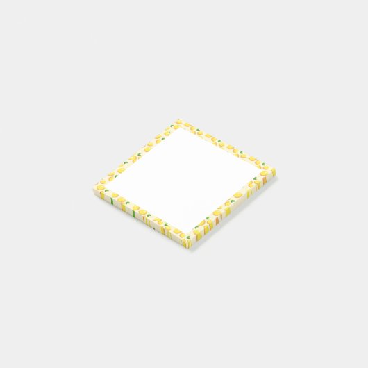 Yellow Lemons Gerahmt Post it Notes Post-it Klebezettel (angewinkelt)