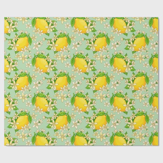 yellow lemons geschenkpapier (Flach)