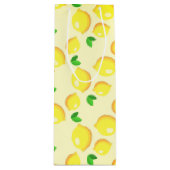 Yellow Lemons Geschenktasche Geschenktüte Für Weinflaschen (Vorderseite)