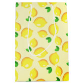 Yellow Lemons Geschenktasche Mittlere Geschenktüte (Vorderseite)
