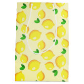 Yellow Lemons Geschenktasche Mittlere Geschenktüte (Rückseite)