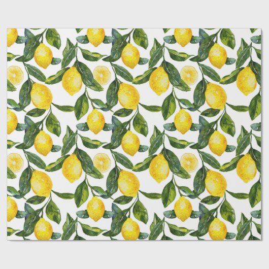 Yellow Lemons Housewarming Geschenkpapier (Flach)