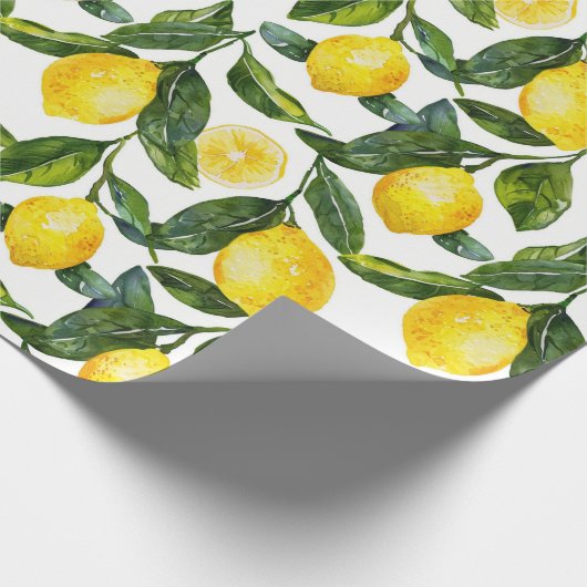 Yellow Lemons Housewarming Geschenkpapier (Ecke)