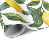 Yellow Lemons Housewarming Geschenkpapier (Rolleneckpunkt)