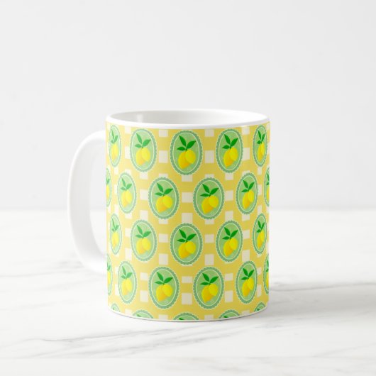 Yellow Lemons Kaffeetasse (Vorderseite Links)