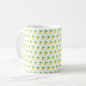 Yellow Lemons Monogram  Kaffeetasse (Vorderseite Links)