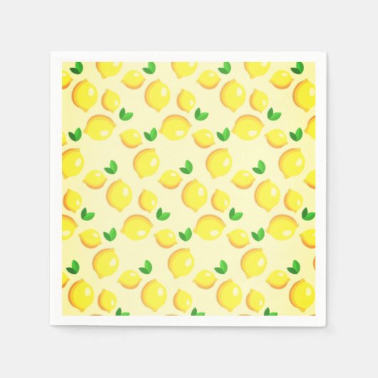 Yellow Lemons Napkins Serviette (Vorderseite)