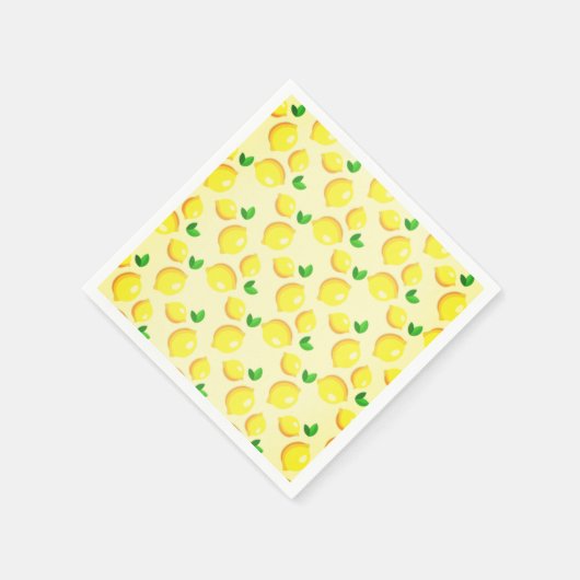 Yellow Lemons Napkins Serviette (Ecke)