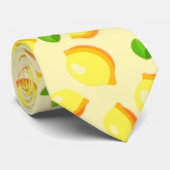 Yellow Lemons Neck Tie Krawatte (Gerollt)