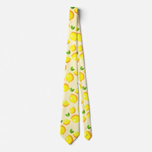 Yellow Lemons Neck Tie Krawatte (Vorderseite)