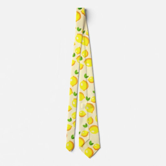 Yellow Lemons Neck Tie Krawatte (Rückseite)