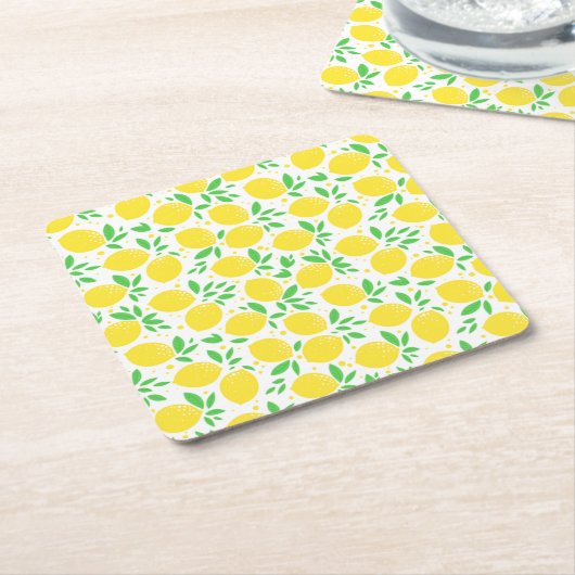 Yellow Lemons Paper Untersetzer (angewinkelt)