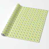 Yellow Lemons Pattern Geschenkpapier (Ungerollt)