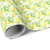 Yellow Lemons Pattern Geschenkpapier (Rolleneckpunkt)