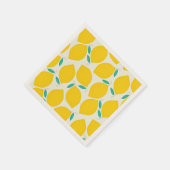 Yellow Lemons Pattern Serviette (Ecke)
