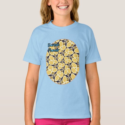 Yellow Lemons Pattern T-Shirt (Vorderseite)