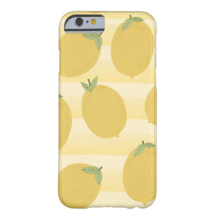 Yellow Lemons Summer Fruit Watercolor Strip Spaß Barely There iPhone 6 Hülle